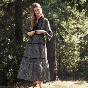 NWT Dôen Elix dress - Black Prairie Paisley - XS